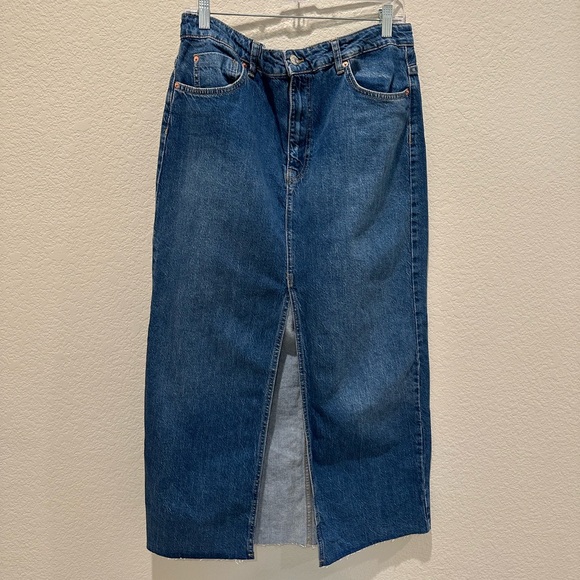 Stradivarius Midi Denim Skirt - Picture 1 of 5
